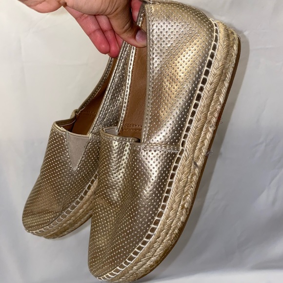 Gold Platform Espadrilles - Picture 2 of 2